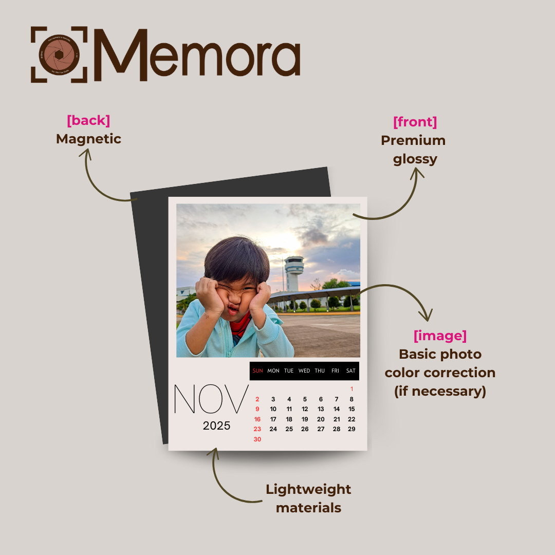 Memora Photo Magnets Set Calendar