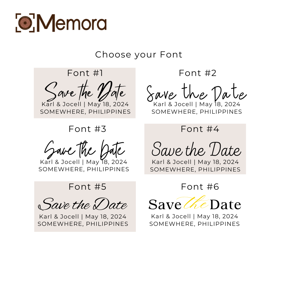 Memora Save the Date Photo Magnets Min. 20Pcs