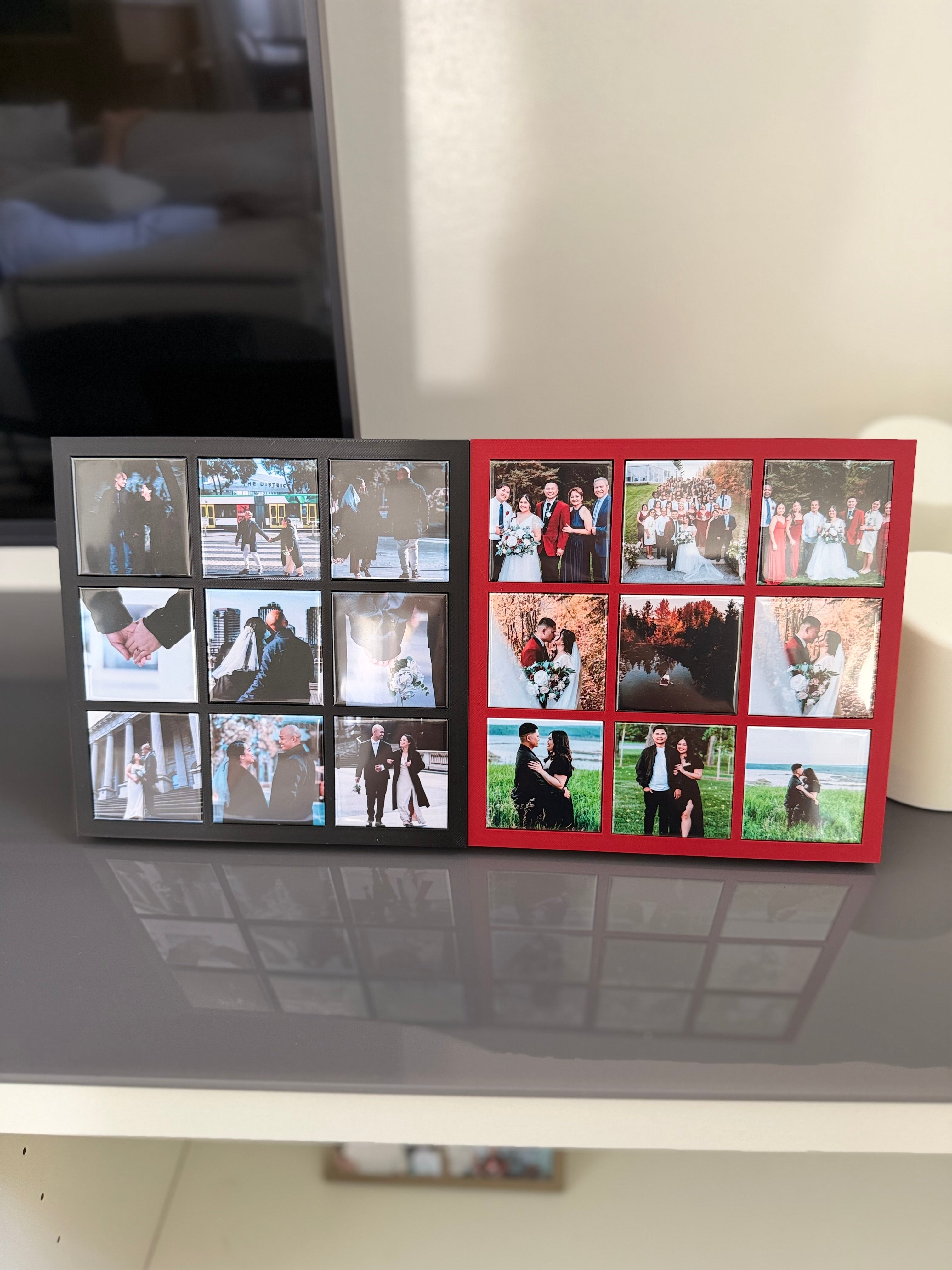 A frame that holds nine of your magnets.